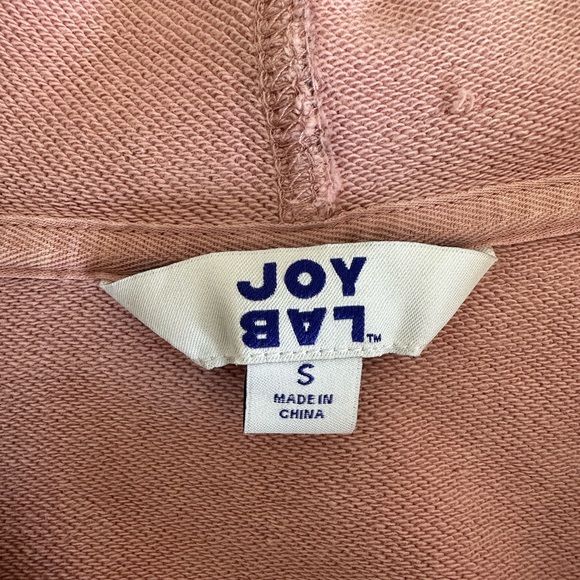 Joy Lab Pink Palm Cropped Zip Hoodie - Picture 5 of 9